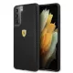 Ferrari FESPEHCS21MBK On Track Perforated Samsung Galaxy S21+ G996, hátlap, tok, fekete
