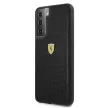 Ferrari FESPEHCS21MBK On Track Perforated Samsung Galaxy S21+ G996, hátlap, tok, fekete