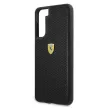 Ferrari FESPEHCS21MBK On Track Perforated Samsung Galaxy S21+ G996, hátlap, tok, fekete