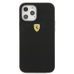 Ferrari FESSIHCP12LBK On Track Silicone iPhone 12 Pro Max 6.7", hátlap, tok, fekete