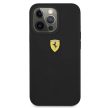 Ferrari FESSIHCP13LBK Silicone iPhone 13/13 Pro 6.1", hátlap, tok, fekete