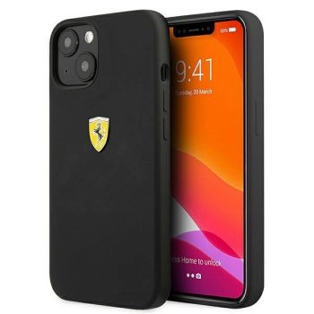   Ferrari FESSIHCP13SBK Silicone iPhone 13 mini 5.4", hátlap, tok, fekete
