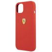Ferrari FESSIHCP13SRE Silicone iPhone 13 mini 5.4", hátlap, tok, piros