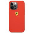 Ferrari FESSIHCP13XRE Silicone iPhone 13 Pro Max 6.7", hátlap, tok, piros