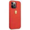 Ferrari FESSIHCP13XRE Silicone iPhone 13 Pro Max 6.7", hátlap, tok, piros