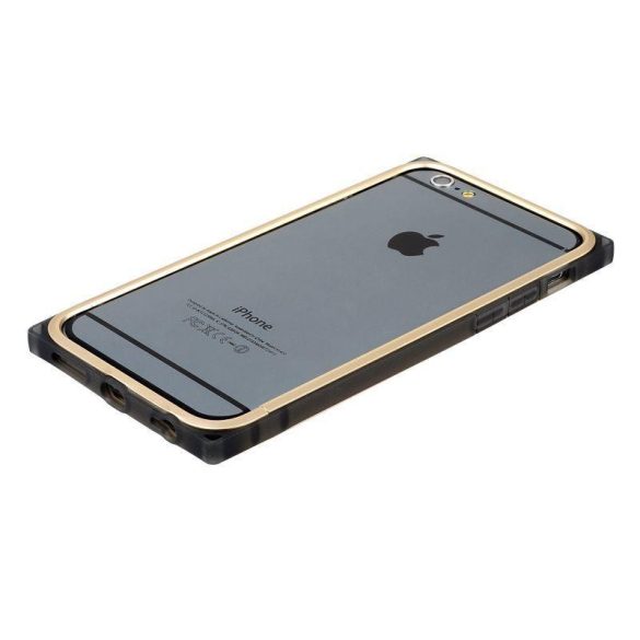 Baseus Rigid Soft Frame iPhone 6 keret, tok, arany-fekete
