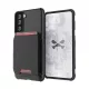 GHOSTEK Samsung Galaxy S21 Plus Exec 4 Magnetic Wallet ütésálló hátlap tok, kártyatartóval, fekete