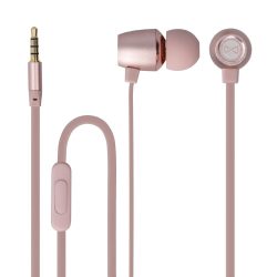   Forever MSE-100 vezetékes headset, fülhallgató, 3.5mm jack, rozé arany