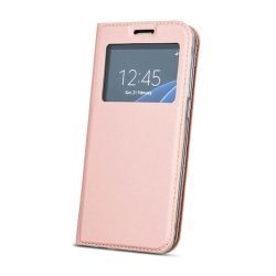   Smart Look Samsung Galaxy A6 Plus (2018) oldalra nyíló tok, rozé arany