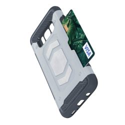   Defender Magnetic Case Samsung Galaxy J3 (2017) ütésálló hátlap, tok, ezüst