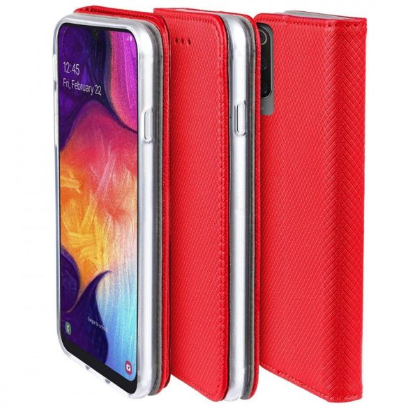 Smart Magnet Huawei Y6 (2019)/Y6 Prime (2019) oldalra nyíló tok, piros