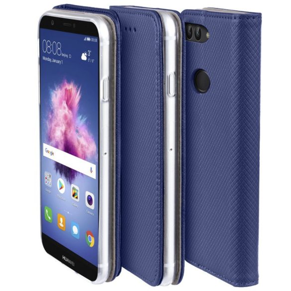 Smart Magnet Huawei Y5 (2019)/Honor 8S oldalra nyíló tok, kék