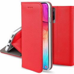 Smart Magnet Samsung Galaxy A40 oldalra nyíló tok, piros