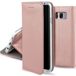   Smart Magnet Samsung Galaxy A40 oldalra nyíló tok, rozé arany