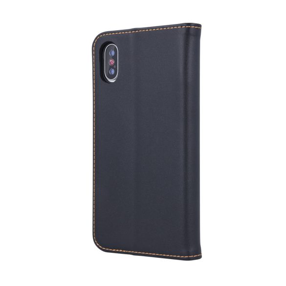Genuine Leather Smart Pro Samsung Galaxy A50/A30s/A50s eredeti bőr oldalra nyíló tok, fekete