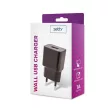 Setty hálózati töltő adapter 1xUSB 1A, fekete