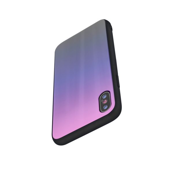 Aurora Glass Samsung Galaxy A10 hátlap, tok, rózsaszín-fekete