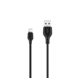 XO NB103 USB/Lightning kábel, 2.1A, 2m, fekete