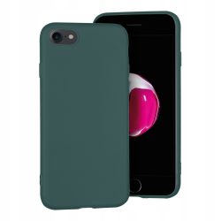   iPhone 7/8/SE (2020) Matt TPU szilikon hátlap, tok, sötétzöld