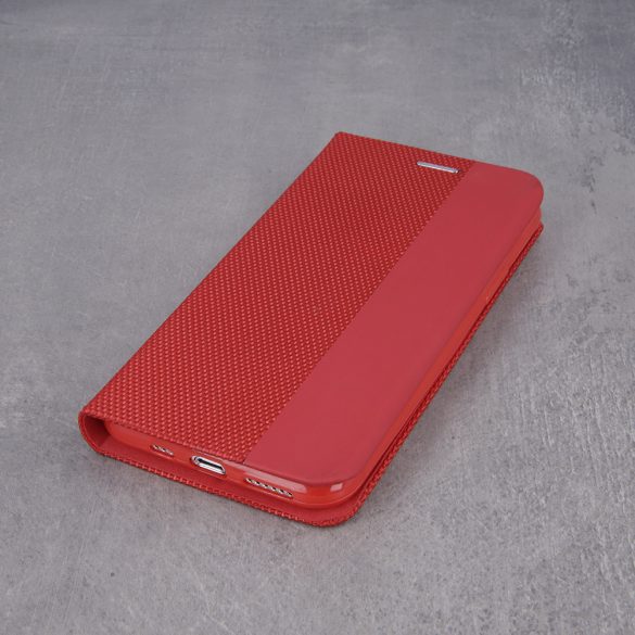 Smart Senso iPhone 11 Pro Max oldalra nyíló tok, piros