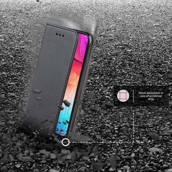 Smart Magnet Samsung Galaxy A41 oldalra nyíló tok, fekete