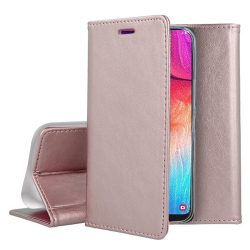   Smart Magnetic Samsung Galaxy Note 10 Lite/A81 oldalra nyíló tok, rozé arany
