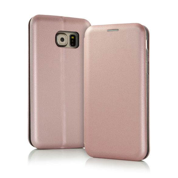 Smart Diva Samsung Galaxy Note 10 Lite/A81 oldalra nyíló tok, rozé arany