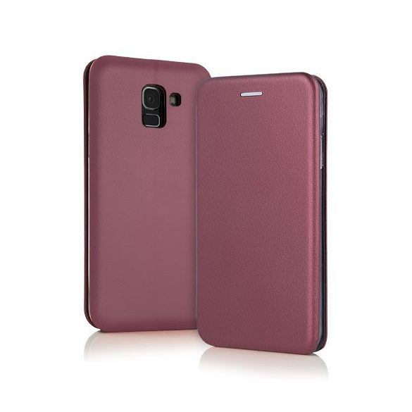 Smart Diva Samsung Galaxy S10 Lite/A91 oldalra nyíló tok, bordó