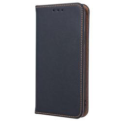   Genuine Leather Smart Pro Samsung Galaxy Note 10 Lite/A81 eredeti bőr oldalra nyíló tok, fekete