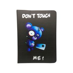   Don"t touch me! Bear univerzális flip tok 7-8 colos tablethez, mintás, színes