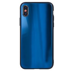 Aurora Glass iPhone 7/8/SE (2020) hátlap, tok, sötétkék