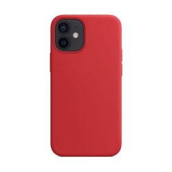 Silicone Case iPhone 12 Mini hátlap, tok, piros
