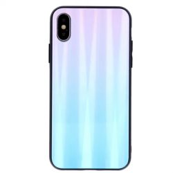   Aurora Glass iPhone 12 Pro Max hátlap, tok, kék-rózsaszín