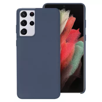   Silicone Case Samsung Galaxy S21 Plus szilikon hátlap, tok, sötét kék