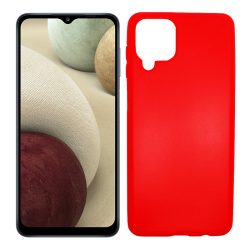 Jelly case Samsung Galaxy A12/M12 hátlap, tok, piros