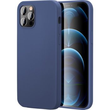 Silicone case iPhone 13 Pro hátlap, tok, sötétkék