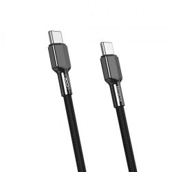 XO NB183B USB-C/USB-C töltőkábel, 60W, 1m, fekete