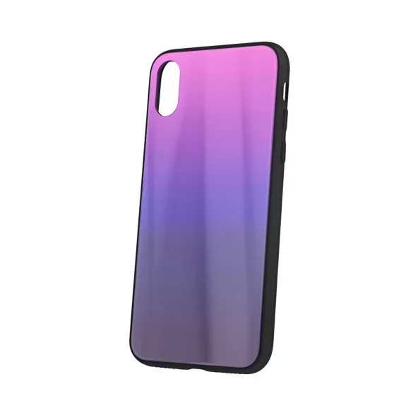 Aurora Glass iPhone 13 Mini 5,4", hátlap, tok, rózsaszín-fekete