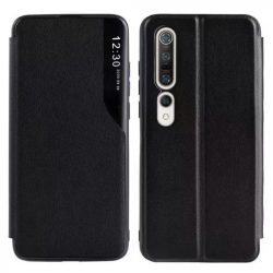   Eco Leather View Case 2 Xiaomi Redmi 9T/Poco M3 oldalra nyíló tok, fekete