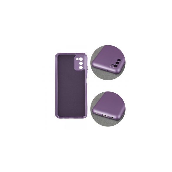 Metallic Case Samsung Galaxy S22 Ultra hátlap, tok, lila