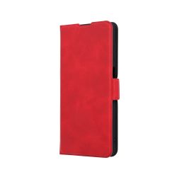 Smart Mono iPhone 7/8/SE (2020) oldalra nyíló tok, piros