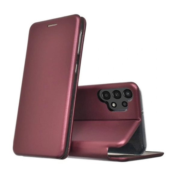 Smart Diva Samsung Galaxy A13 4G oldalra nyíló, tok, bordó