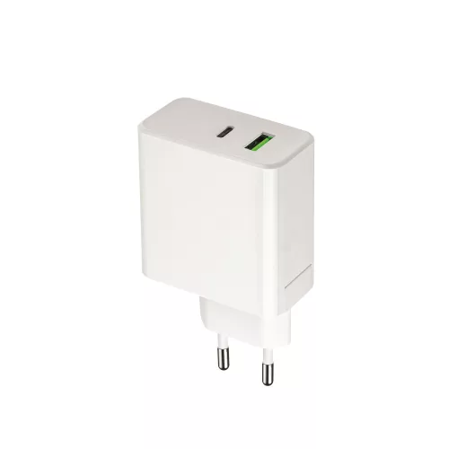 Setty hálózati töltő PD+QC USB + USB-C 45W LSI-01white JO