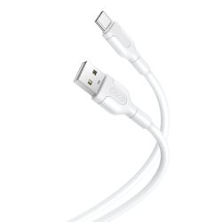 XO NB212 USB/USB-C kábel, 2.1A, 1m, fehér