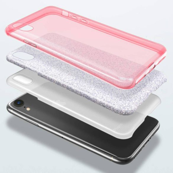 Glitter 3in1 Case Samsung Galaxy A13 4G hátlap, tok, rózsaszín