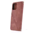 Smart Velvet iPhone 14 oldalra nyíló tok, barna