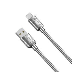 XO NB216 USB-A/USB-C kábel, 2.4A, 1m, ezüst