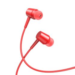 XO EP57 vezetékes headset, fülhallgató, 3.5mm, piros