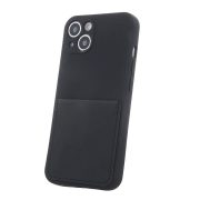   Card Case Silicone Samsung Galaxy A13 4G hátlap, tok, fekete