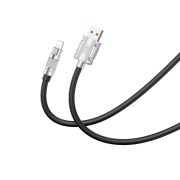 XO NB227 USB-A/Lightning kábel, 6A, 1.2m, fekete